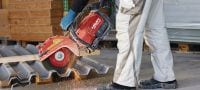 DSH 700-22 battery cut-off saw (rear handle) heavy-duty, rear-handle battery-powered cut-off saw for concrete, metal and masonry (Nuron battery platform) Applications 1