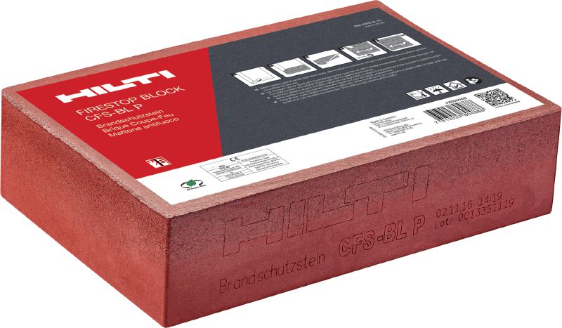 CFS-BL P (Wood) Firestop Block Preformed firestop blocks for mixed penetrations sealing in wood