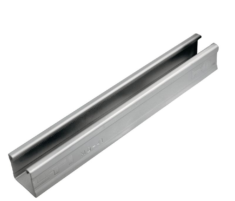 MQ-41 U Galvanised 41 mm high unslotted MQ strut channel for medium-duty applications