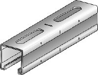 MQ-41-R Stainless steel (A4) 41 mm high MQ strut channel for medium-duty applications