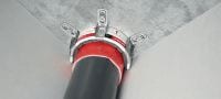 CFS-C EL firestop endless collar Solution to help create a fire and smoke barrier around pipes in non-standard configurations Applications 8