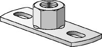 MGL 2 light-duty base plate Galvanised light-duty base plate to fasten metric threaded rods with two anchor points