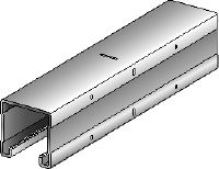 MQ-41 U Galvanised 41 mm high unslotted MQ strut channel for medium-duty applications