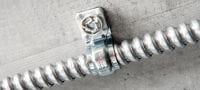 X-EMTC MX Metal cable holder Metal cable/conduit clip for use with collated nails Applications 2