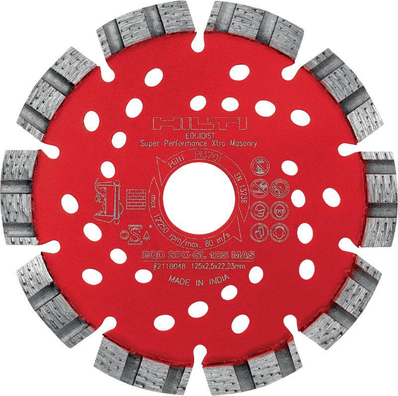 SPX-SL masonry diamond blade Ultimate diamond blade with Equidist technology for optimal slitting performance on masonry