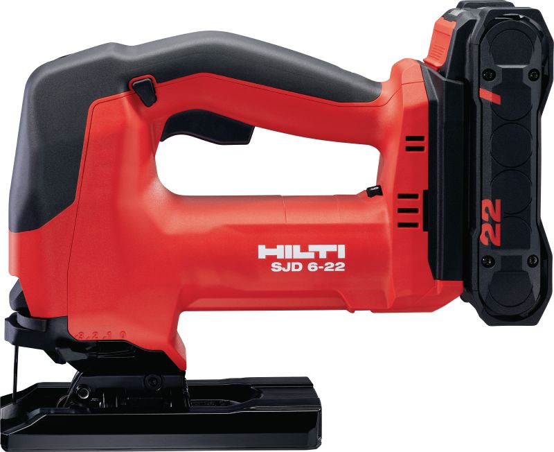 Nuron SJD 6-22 Cordless jigsaw Powerful top-handle cordless jigsaw with optional on-board dust collection for precise straight or curved cuts (Nuron battery platform)