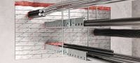 CFS-FS firestop Flexible Seal Stackable foam strips of intumescent firestop, for creating fire barriers in large openings with cables, cable trays, combustible and non-combustible pipes Applications 5