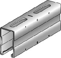 MQ-72-F channel Hot-dip galvanised (HDG) 72 mm high MQ strut channel for medium/heavy-duty applications