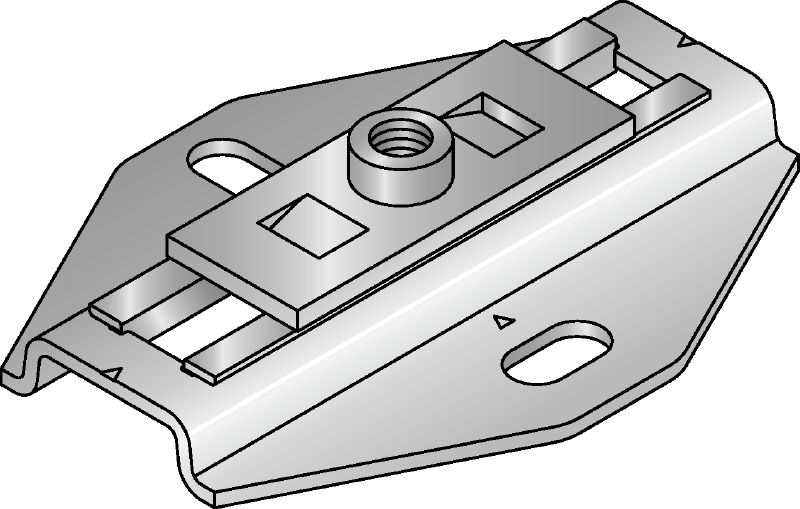 MSG-L 1,2 slide connector Galvanised slide connector for light-duty heating and refrigeration applications