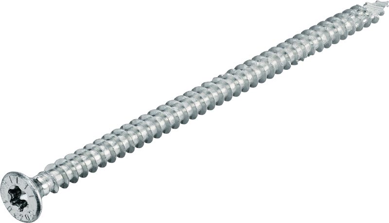 S-WCF-Z Structural timber screw, countersunk head with full thread Timber screw with countersunk head and full thread for more load bearing in structural wood and an attractive finish