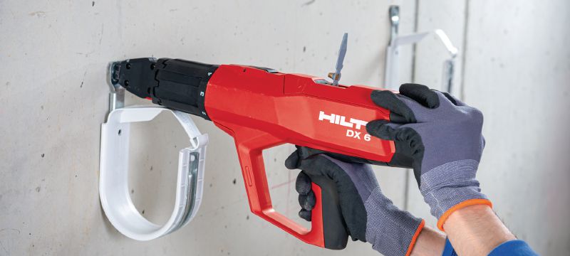 DX 6-F8 Powder-actuated nailer Fully automatic, highly versatile powder-actuated nailer for single fasteners Applications 1