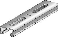 MQ-21-HDG plus Hot-dip galvanised (HDG plus) 21 mm high MQ strut channel for light-duty applications