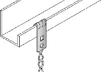 VF Galvanised hanger clip used for vertical light-duty suspensions
