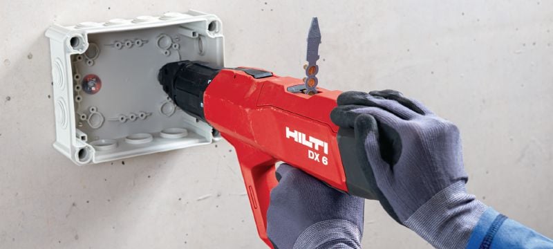 DX 6 Powder-actuated nailer kit Fully automatic powder-actuated nailer – wall and formwork kit Applications 1