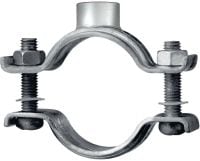 MP-M Pipe clamp heavy-duty Standard galvanised pipe clamp without sound inlay for heavy-duty piping applications (metric)