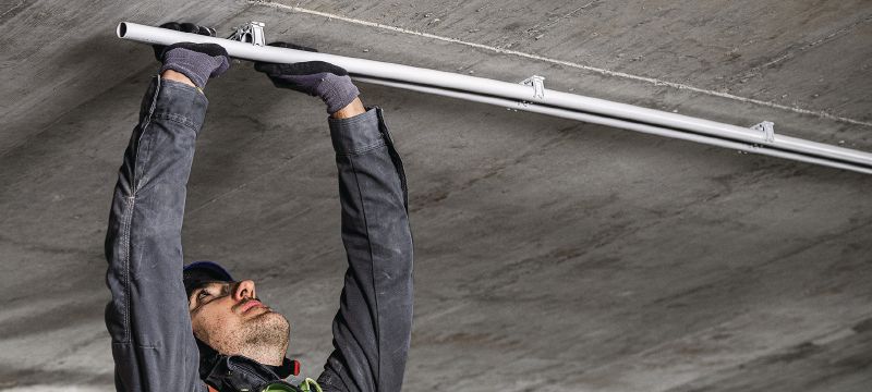 X-EKS MX (02) conduit clip Plastic conduit clip optimised for collated nails and compatible with a wide variety of fastening methods and base materials Applications 1