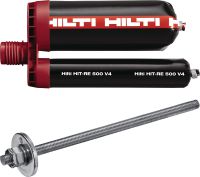 HIT-Shear strengthening kit Structural strengthening kit for shear deficient concrete, including HIT-RE 500 V4 epoxy mortar and installation instructions