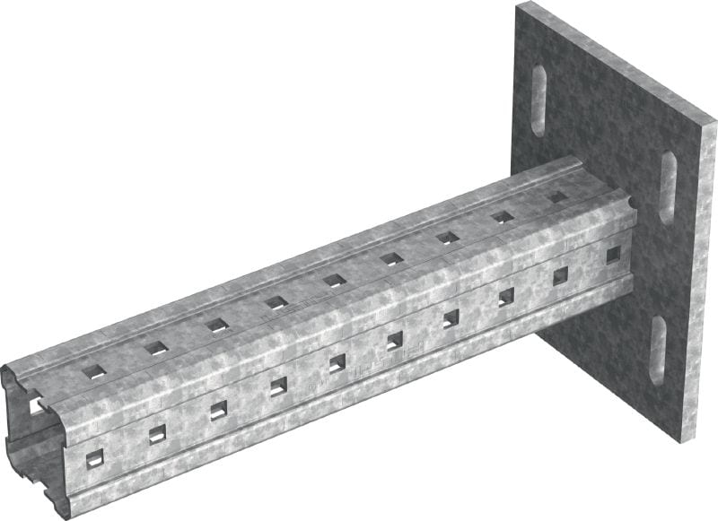 MIC-S90H bracket hot-dip galvanised (HDG) box profile bracket for connections to steel in heavy-duty applications