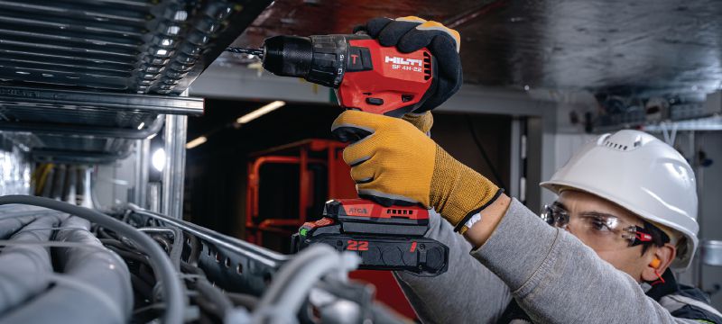 Nuron SF 4H-22 Cordless hammer drill driver Compact-class hammer drill driver with Active Torque Control for everyday drilling and driving, especially in hard-to-reach places (Nuron battery platform) Applications 1