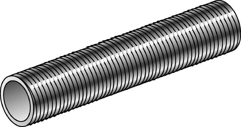 GR-G-F Hot-dip galvanised (HDG) threaded pipe with 4.8 steel grade used as an accessory for various applications