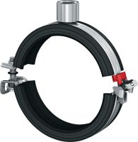 MP-U-G Quick-close low friction pipe clamp Galvanised pipe clamp with low friction inlay and quick closure for maximum productivity in medium-duty applications