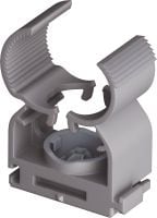 X-FC MX Multi clip Adjustable conduit clamp optimized for collated nails and compatible with a wide variety fastening methods, base materials, and conduit diameters
