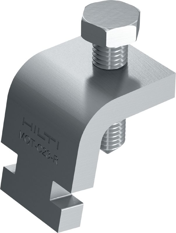 MQT-C-R Stainless steel (A4) beam clamp for connecting MQ strut channels directly to steel beams