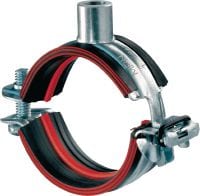 MPN-QRC Ultimate galvanised pipe clamp with quick connection head for maximum productivity in medium-duty applications