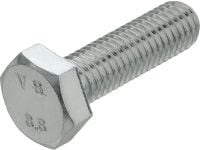 A2 hexagon screw DIN 933 Stainless steel (A2) hexagon screw corresponding to DIN 933