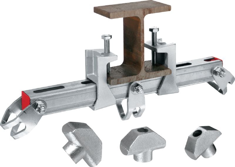 MQI-AT Galvanised steel beam connector for fastening MQ strut channels directly to steel beams