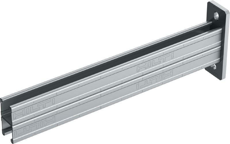 MQK-41 D-R bracket Stainless steel (A4) C-Channel double-bracket for medium-duty applications