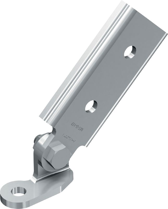 MT-S-H2 Seismic brace base Two-hole hinged connector for assembling seismic bracing of MT strut channel framing