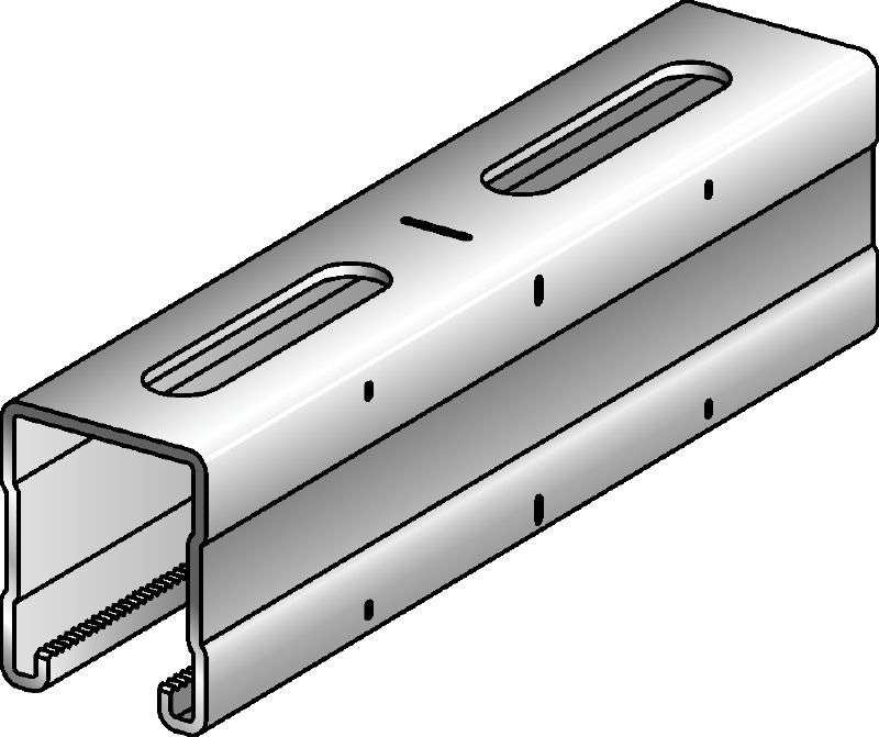 MQ-52 channel Galvanised 52 mm high MQ strut channel for medium-duty applications