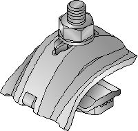 MQT-U Beam clamp Galvanised beam clamp for connecting the open side or back of MQ/HS channels directly to steel beams