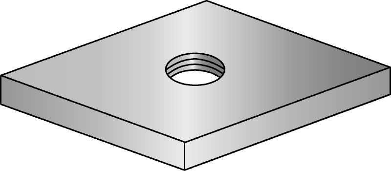 HGP Standard galvanised threaded plate for connecting threaded elements to MQ strut channels