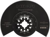 Multitool scraper blade BiM segmented saw blade for the oscillating multitool, for sawing nail embedded wood, plastics, and metal