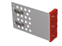 MFT-VSI L Brackets Large stainless steel brackets with pre-mounted isolator for installing ventilated façades on buildings with high thermal efficiency and fire compliance requirements
