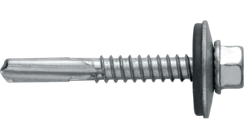 S-MD55GZ Self-drilling metal screws Self-drilling screw (zinc-plated carbon steel) with 16 mm washer for thick metal-to-metal fastenings (up to 15 mm)