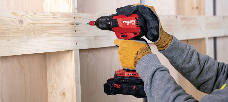 Nuron SF 4-22 Cordless drill driver Compact-class cordless drill driver with Active Torque Control for everyday drilling and driving, especially in hard-to-reach places (Nuron battery platform) Applications 1