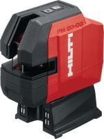 PM 20-CGE High-precision plumb and cross line laser High-precision green beam combi-laser with 2 queues and 4 points for plumbing, leveling, aligning and squaring