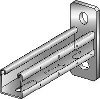 MQK-41-R Bracket Stainless steel bracket with a 41 mm high, single MQ strut channel for high corrosion protection