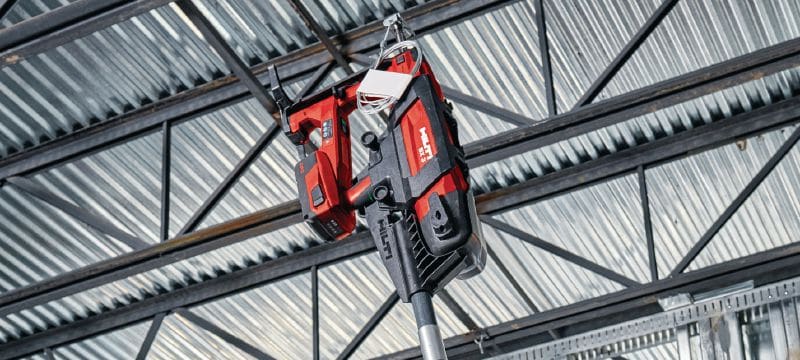X-MW MX wire hanger system Wire hanger system for spiral HVAC ducting and lighting applications, installed using battery-actuated fastening tools Applications 1