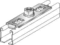 MQG-2 Base plate Galvanised base plate for connecting threaded components to MQ strut channels