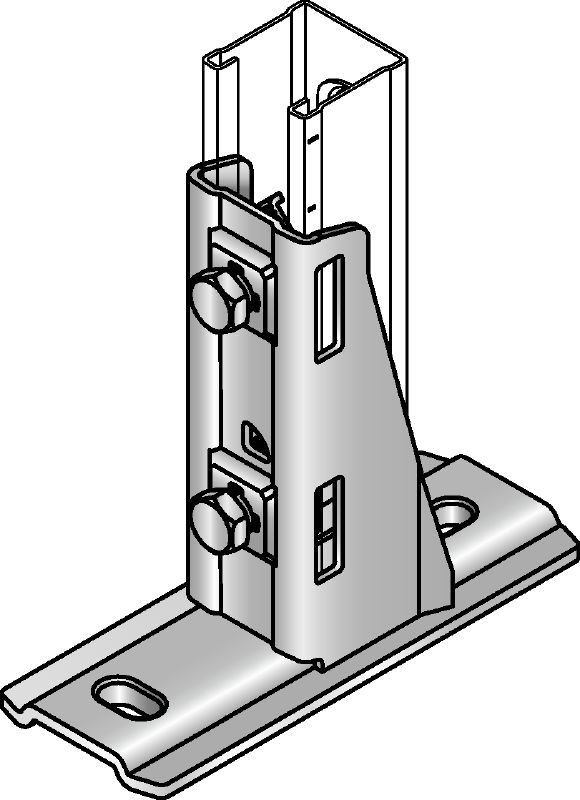 MM-R-16-36 Galvanised channel foot for fastening MM channels to various base materials