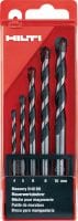 MDB Masonry drill bit sets Sets of masonry drill bits for drilling holes primarily in bricks, plasterboard and lightweight concrete